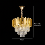 Πολυέλαιος BLOIS Nobile, Διάμετρος 40cm, 5x E14 Gold, Ρυθμιζόμενο ύψος