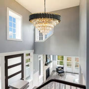 Crystal Chandelier VERSAILLES Magno 8xE14, Διάμετρος 60cm, Μαύρο και Χρυσό, Ρυθμιζόμενο ύψος Crystal Chandeliers Προεπιλεγμένος τίτλος Alessandro Design