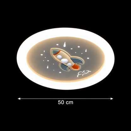 Πολυέλαιος LED ROCKET 49W, Διάμετρος 49cm, Κρύο/Ζεστό/Ουδέτερο φως, Λευκό Μπλε