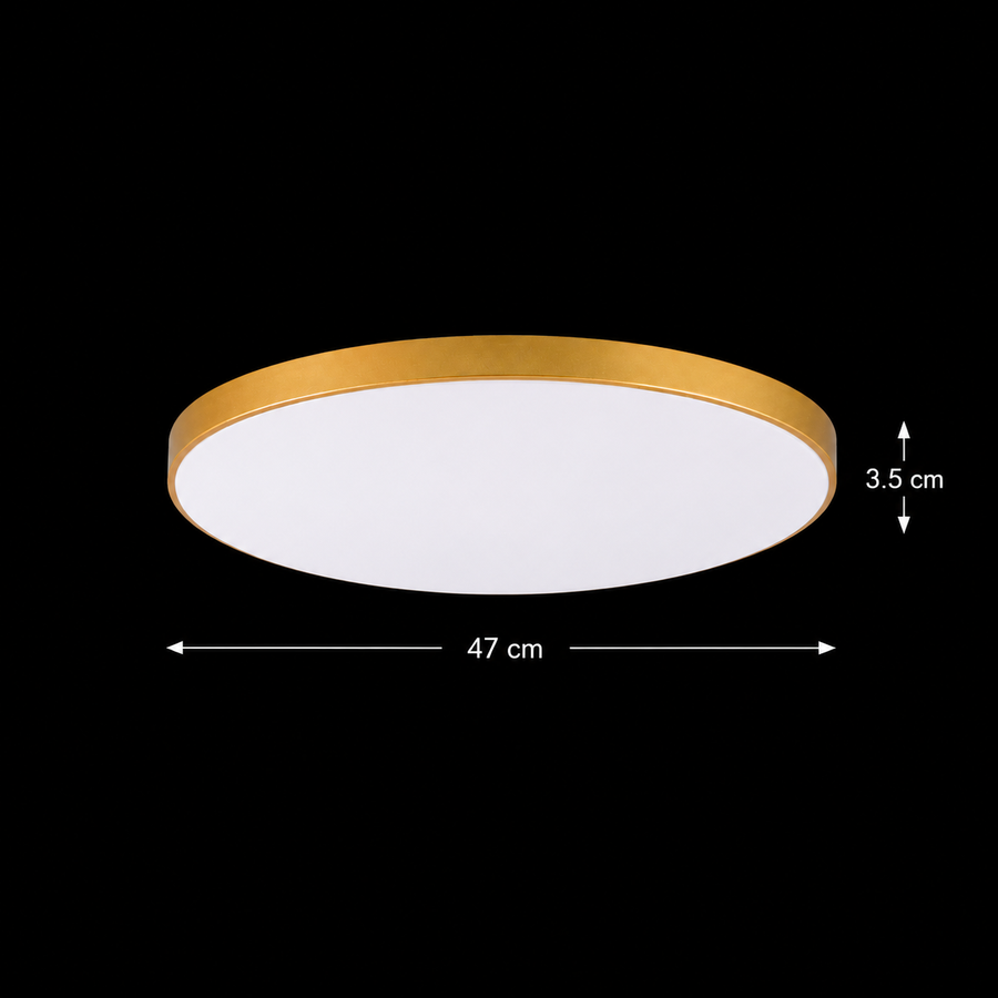 SOLIS LED φωτιστικό οροφής 47cm 48W Cold Light Gold