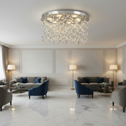 Crystal LED Chandelier LLC210/550CH Στρογγυλός, 30W, Κρύο/Ζεστό/Ουδέτερο φως, Κρύσταλλο, Γυαλιστερό χρώμιο