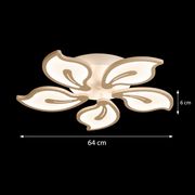 Πολυέλαιος LED με τηλεχειριστήριο JASMINE 66W, 5 πέταλα, κρύο/ζεστό/ουδέτερο φως, ρυθμιζόμενο, λευκός πολυέλαιος LED με τηλεχειριστήριο Προεπιλεγμένος τίτλος Alessandro Design