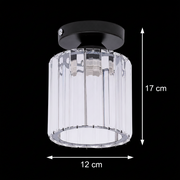Classic Chandelier, Georgian, 1x E27, Glass Shade, Black, Metal and Glass Classic Chandeliers Προεπιλεγμένος τίτλος Alessandro Design