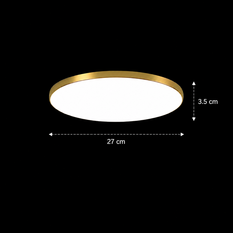 Φωτιστικό οροφής LED SOLIS 27cm 20W Cold Light Χρυσά φωτιστικά οροφής LED Προεπιλεγμένος τίτλος Alessandro Design