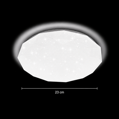 Εξάγωνο φωτιστικό οροφής LED 23 cm, 22W, 3000K / 4000K / 6000K, Λευκά, μεταλλικά και ακρυλικά φωτιστικά οροφής LED Προεπιλεγμένος τίτλος Alessandro Design