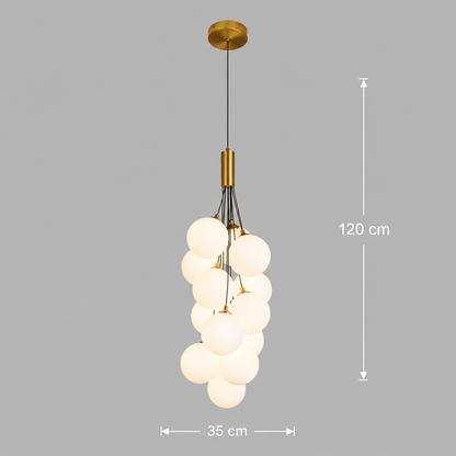 Κρεμαστός πολυέλαιος VINE Nobile, Ø35cm, 13xG9, Λευκός, Μεταλλικός και Γυαλί