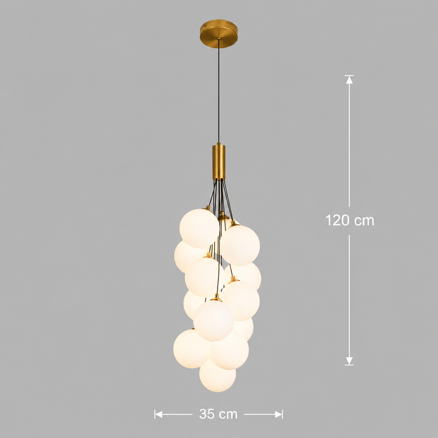 Κρεμαστός πολυέλαιος VINE Nobile, Ø35cm, 13xG9, Λευκός, Μεταλλικός και Γυαλί