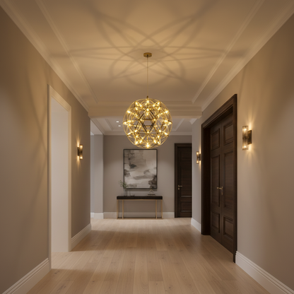Crystal LED KILKENNY Culmino Πολυέλαιος, 144W, Neutral Light, Διάμετρος 60cm, Χρυσός