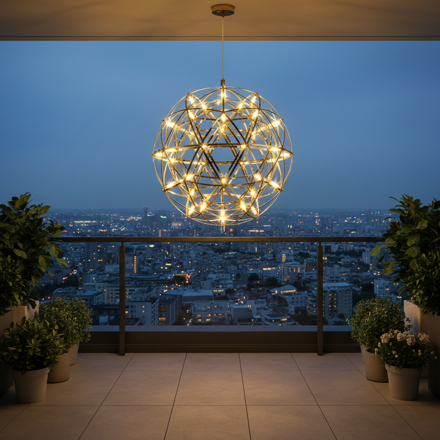 Crystal LED KILKENNY Culmino Πολυέλαιος, 144W, Neutral Light, Διάμετρος 60cm, Χρυσός