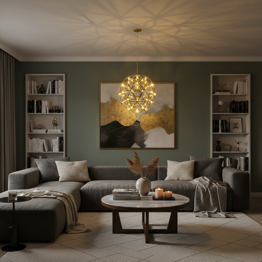Crystal LED KILKENNY Culmino Πολυέλαιος, 144W, Neutral Light, Διάμετρος 60cm, Χρυσός