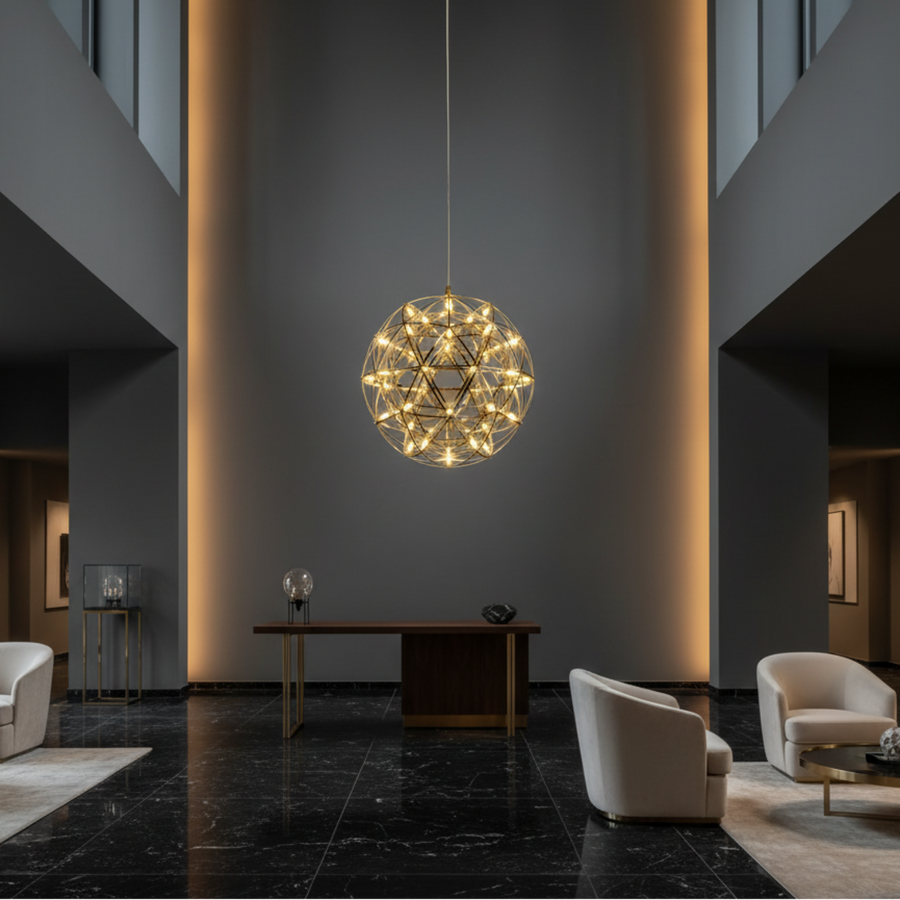 Crystal LED KILKENNY Culmino Πολυέλαιος, 144W, Neutral Light, Διάμετρος 60cm, Χρυσός