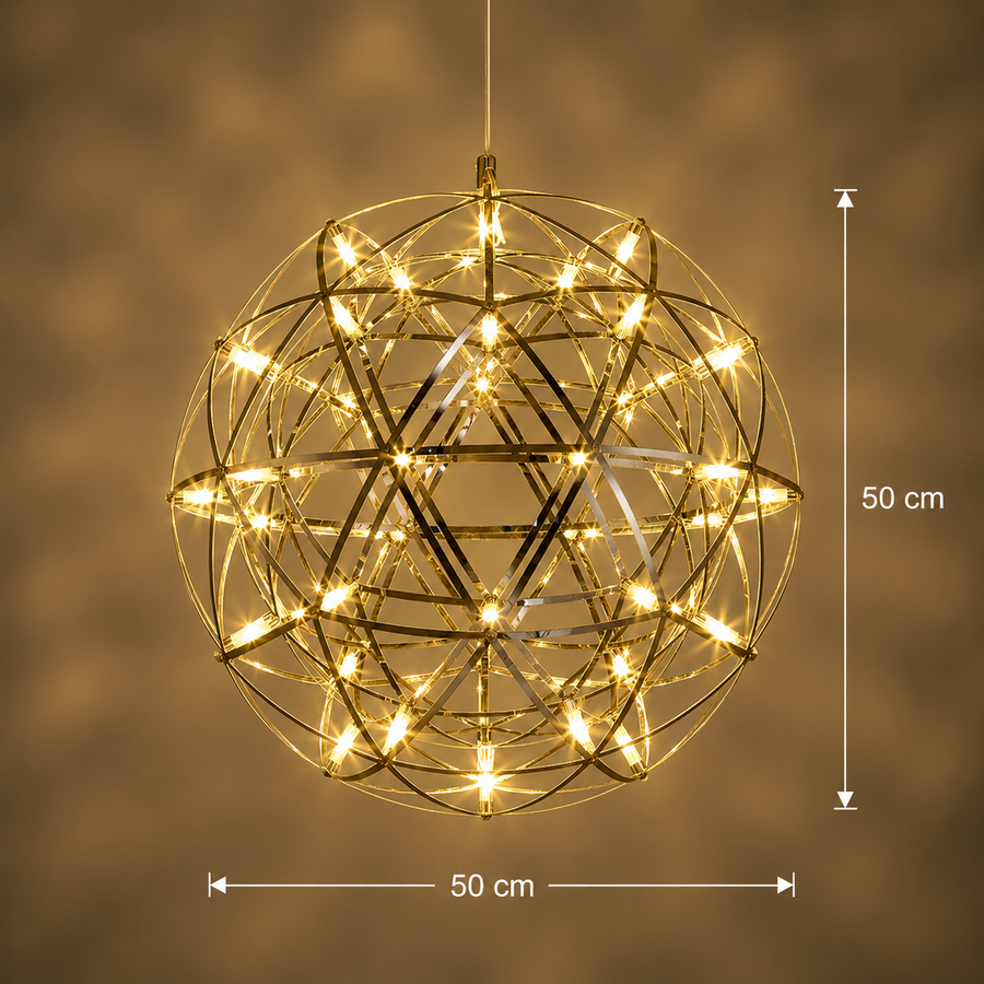 Crystal LED KILKENNY Culmino Πολυέλαιος, 144W, Neutral Light, Διάμετρος 60cm, Χρυσός