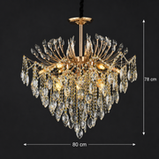 Crystal Chandelier CC9313/12FGD, 12x E14, Διάμετρος 50cm, Χρυσός