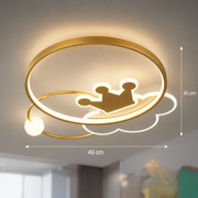 Πολυέλαιος Rafael LED με Τηλεχειριστήριο, 58W, Dimmable, 3000K/4000K/6000K, Χρυσός
