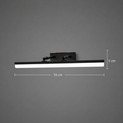 Επιτοίχιο φωτιστικό LED, MALAWI, 6W, γραμμικό, Θερμό/Ουδέτερο/Κρύο φως, Μαύρο