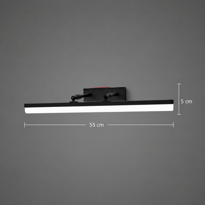 Επιτοίχιο φωτιστικό LED, MALAWI, 6W, γραμμικό, Θερμό/Ουδέτερο/Κρύο φως, Μαύρο