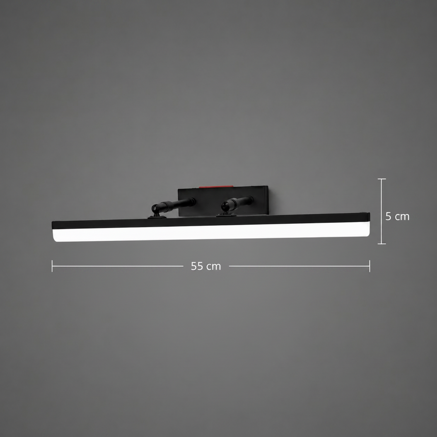 Επιτοίχιο φωτιστικό LED, MALAWI, 6W, γραμμικό, Θερμό/Ουδέτερο/Κρύο φως, Μαύρο