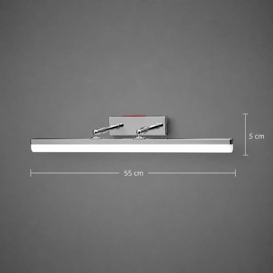 Φωτιστικό τοίχου BALATON LED, 10W, γραμμικό, Ζεστό/ουδέτερο/κρύο φως, γυαλιστερό χρώμιο