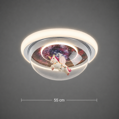 Πολυέλαιος LED UNICORN, 104W, 50cm, Κρύο/Ζεστό/Ουδέτερο φως, Ροζ
