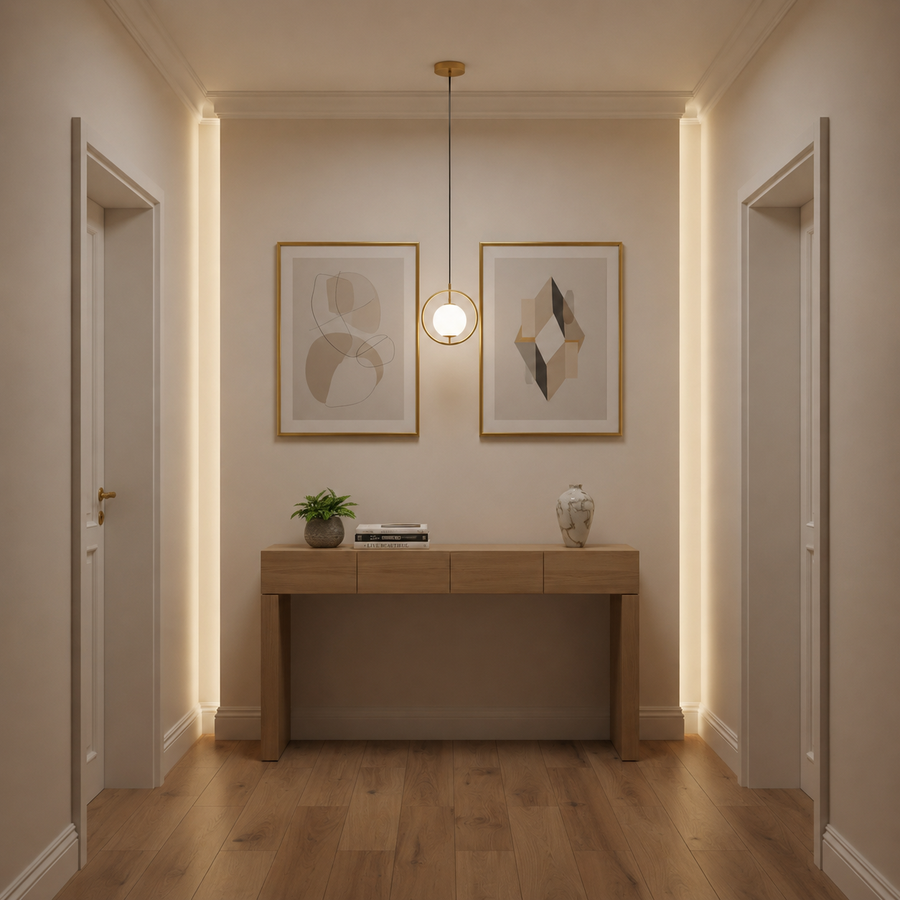 Πολυέλαιος LOFT Haven, 1x E27, Λευκός Χρυσός, Μέταλλο, Ρυθμιζόμενο ύψος