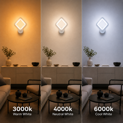 Akila LED φωτιστικό τοίχου, 15W, Λευκό, Κρύο/Ζεστό/Ουδέτερο φως
