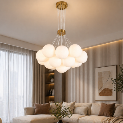 Lustra MODERNA LOFT Bagliore, Glob, 13xE27, Inaltime Reglabila, Auriu