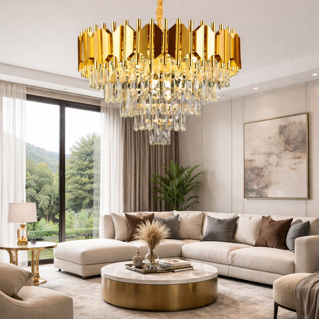 Braylen Crystal Candelabra 8x E14 Diameter 60cm Gold Crystal Candelabra Προεπιλεγμένος τίτλος Alessandro Design