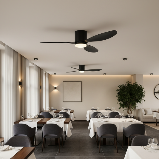 Lustra LED Ventilator VENTIS cu Telecomanda, 21 W, D80cm, Lumina Rece/Neutra/Calda, Metal si Plastic, Negru