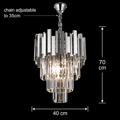 Crystal Chandelier BLOIS Nobile 5xE14, Διάμετρος 40cm, Χρώμιο, Ρυθμιζόμενο ύψος Crystal Chandeliers Προεπιλεγμένος τίτλος Alessandro Design