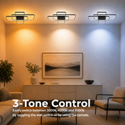 IANUSIS LED Πολυέλαιος με τηλεχειριστήριο 95W, 3 Στοιχεία, Κρύο/Ζεστό/Ουδέτερο φως, Ρυθμιζόμενο, Μαύροι πολυέλαιοι LED με τηλεχειριστήριο Προεπιλεγμένος τίτλος Alessandro Design
