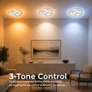 KOMPACTO LED Πολυέλαιος 47W, 3 κύκλοι, Κρύο/Ζεστό/Ουδέτερο φως, Λευκοί πολυέλαιοι LED Προεπιλεγμένος τίτλος Alessandro Design