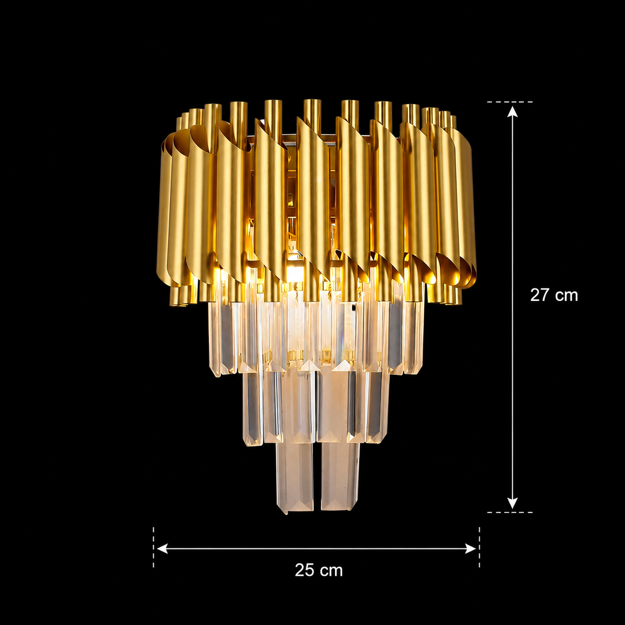 Aplica Candelabru Cristal VERSAILLES Piccolo, 2xE14, Auriu Aplice de Interior Default Title Alessandro Design