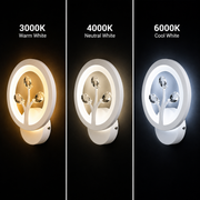 Φωτιστικό τοίχου DAISY LED, 14W, Κρύο/Ζεστό/Ουδέτερο φως, Λευκό με κρυστάλλινα φώτα τοίχου εσωτερικού χώρου Προεπιλεγμένος τίτλος Alessandro Design
