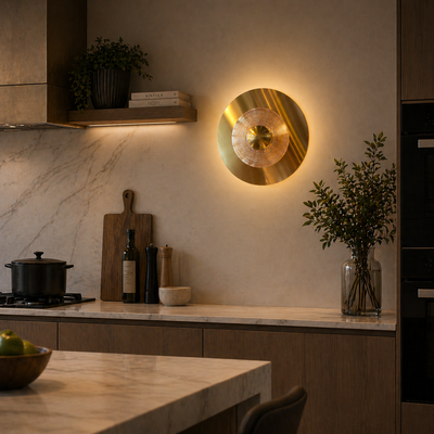Luna Διακοσμητικό φωτιστικό τοίχου LED 83W Διάμετρος 120CM Κρύο/Ουδέτερο/Ζεστό φως Μαύρο