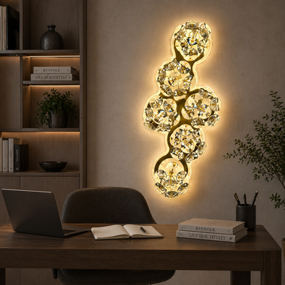 Luna Διακοσμητικό φωτιστικό τοίχου LED 83W Διάμετρος 120CM Κρύο/Ουδέτερο/Ζεστό φως Μαύρο