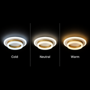 Πολυέλαιος LED SOLENA ROTONDA 21W, Διάμετρος 20cm, Κρύο/Ζεστό/Ουδέτερο φως, Χρυσό Λευκό LED Πολυέλαιοι Προεπιλεγμένος τίτλος Alessandro Design