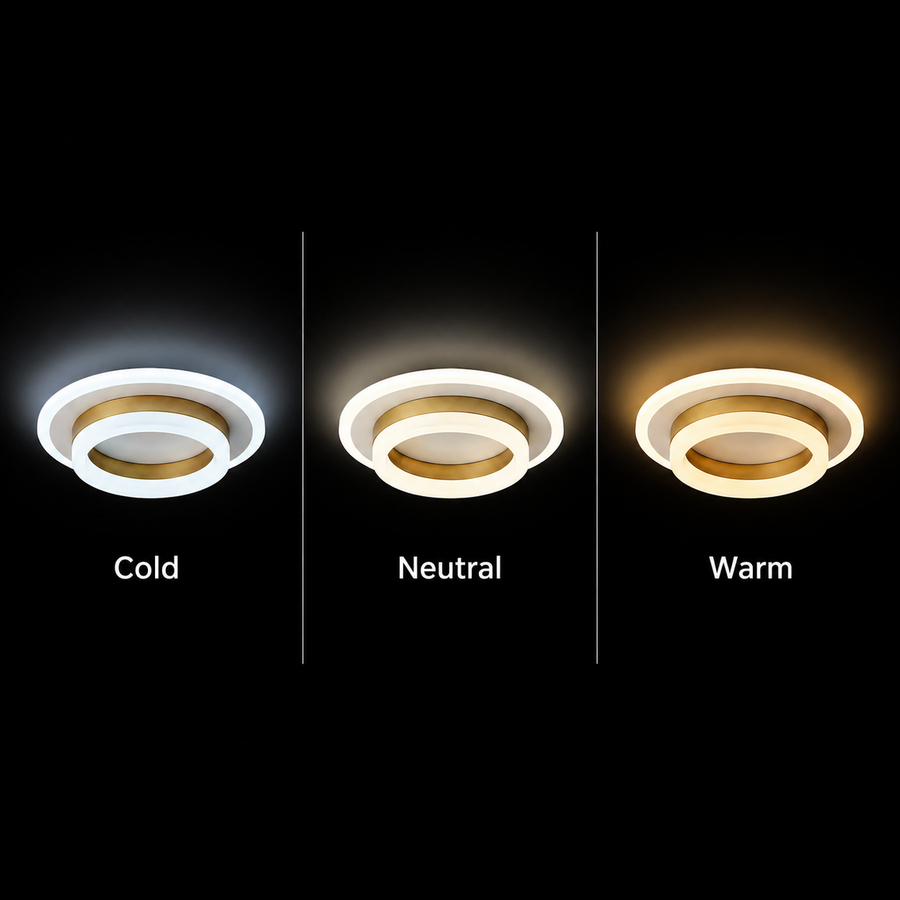 Πολυέλαιος LED SOLENA ROTONDA 21W, Διάμετρος 20cm, Κρύο/Ζεστό/Ουδέτερο φως, Χρυσό Λευκό LED Πολυέλαιοι Προεπιλεγμένος τίτλος Alessandro Design