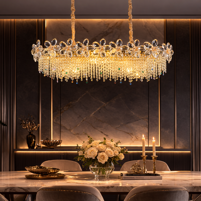 Crystal Chandelier Regalis 11x E14, Διάμετρος 85cm, Γυαλιστερό Χρυσό, Ρυθμιζόμενο Ύψος, Μέταλλο και Κρύσταλλο