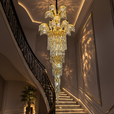 Crystal Chandelier Regalis 11x E14, Διάμετρος 85cm, Γυαλιστερό Χρυσό, Ρυθμιζόμενο Ύψος, Μέταλλο και Κρύσταλλο