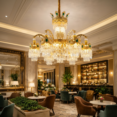 Crystal Chandelier Regalis 11x E14, Διάμετρος 85cm, Γυαλιστερό Χρυσό, Ρυθμιζόμενο Ύψος, Μέταλλο και Κρύσταλλο