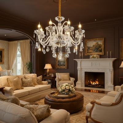 Crystal Chandelier Regalis 11x E14, Διάμετρος 85cm, Γυαλιστερό Χρυσό, Ρυθμιζόμενο Ύψος, Μέταλλο και Κρύσταλλο