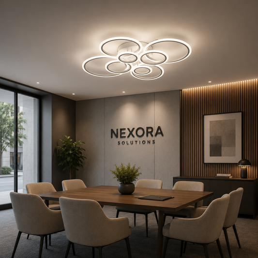 Πολυέλαιος LED με τηλεχειριστήριο BETTY 127W, 8 κύκλοι, Κρύο/Ζεστό/Ουδέτερο φως, Ρυθμιζόμενο, Λευκό