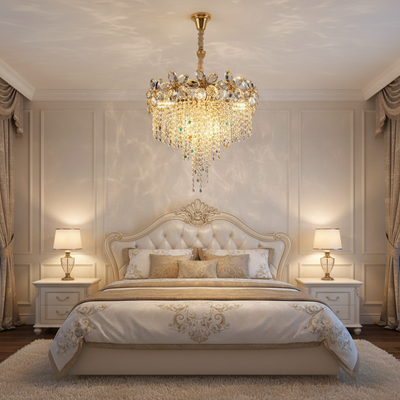 Crystal Chandelier Regalis 11x E14, Διάμετρος 85cm, Γυαλιστερό Χρυσό, Ρυθμιζόμενο Ύψος, Μέταλλο και Κρύσταλλο