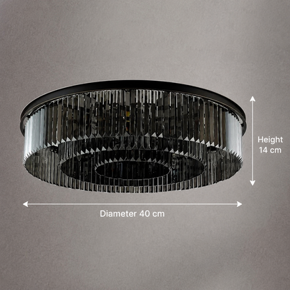 Crystal Chandelier Brady Ø40 cm, 6xE14, Grey Crystal Chandeliers Προεπιλεγμένος τίτλος Alessandro Design