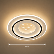 Πολυέλαιος LED με τηλεχειριστήριο LINEA 125W, Στρογγυλός, Κρύο/Ζεστό/Ουδέτερο φως, Ρυθμιζόμενο, Μαύρο