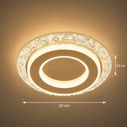 Lustra LED AGOL Petito, 29W, Diametru 20cm, Lumina Calda/Neutra/Rece, Auriu, Metal si Acril