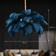 Πολυέλαιος Minoss, 8W, Cold Light 6000K, Φτερά, 1xE27, Διάμετρος 75cm, Μαύρο Modern Candelabra Προεπιλεγμένος τίτλος Alessandro Design