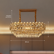 Crystal Chandelier WINDSOR Regalis 10x E14, Shiny Gold, Adjustable Height Crystal Chandeliers Προεπιλεγμένος τίτλος Alessandro Design