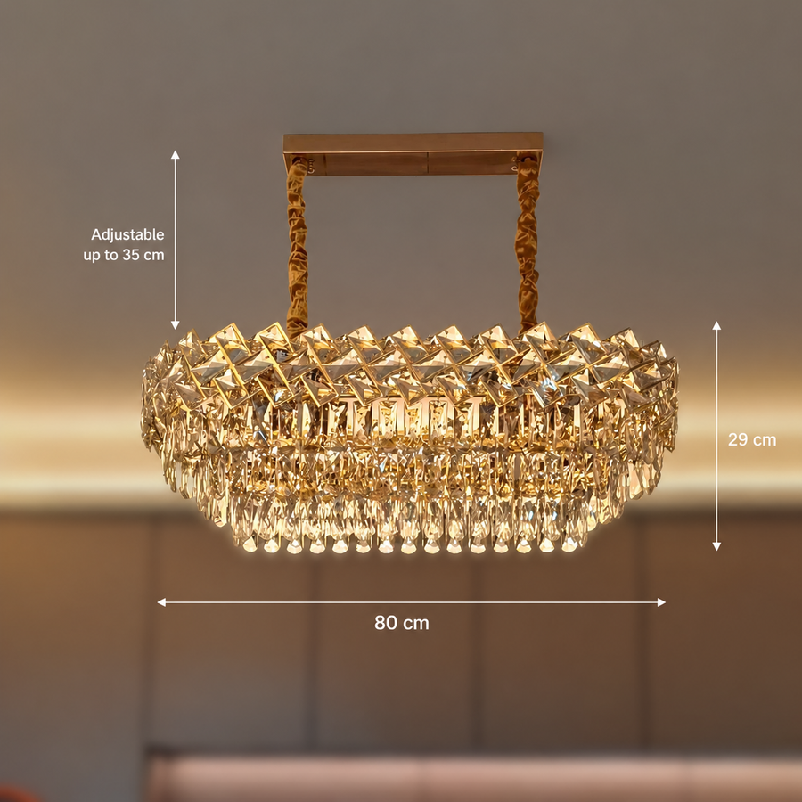 Crystal Chandelier WINDSOR Regalis 10x E14, Shiny Gold, Adjustable Height Crystal Chandeliers Προεπιλεγμένος τίτλος Alessandro Design