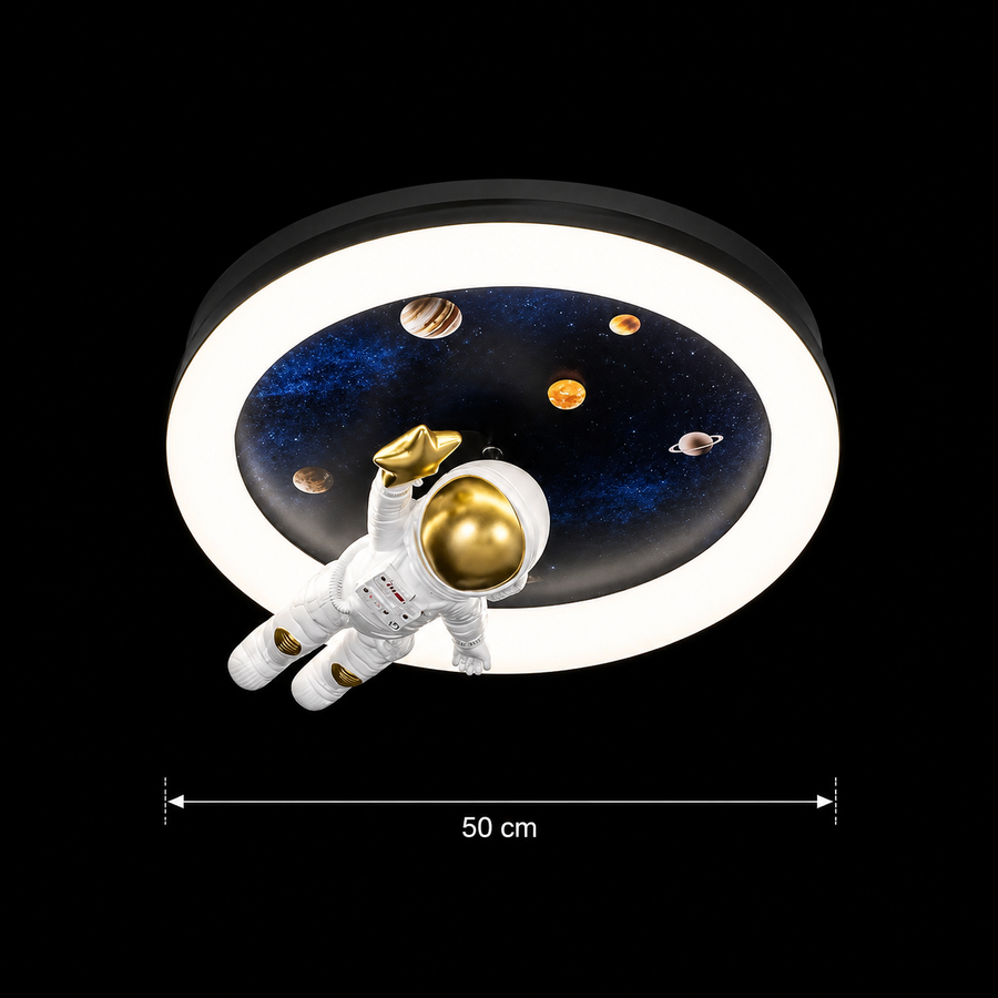 Πολυέλαιος LED ASTRONAUT με τηλεχειριστήριο, 51W, Κρύο/Ζεστό/Ουδέτερο φως, Λευκό Μπλε